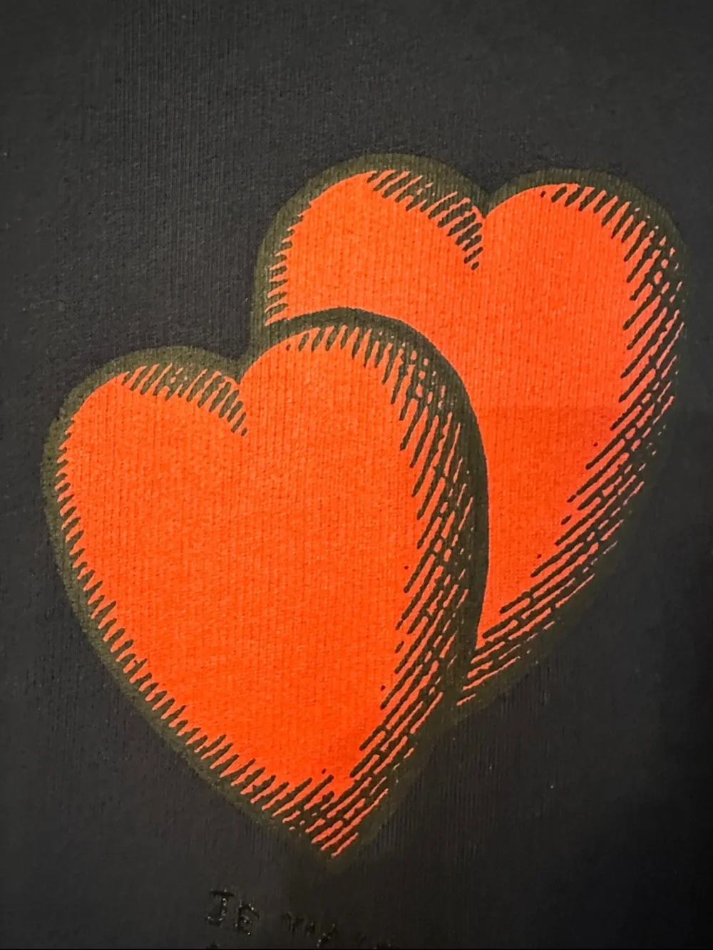 Zadig & Voltaire Navy Sweatshirt with Red Double Hearts - Picture 6 of 7